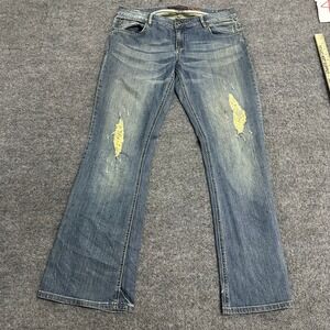 Chip and Pepper Jeans Womens Size 15 Blue Laguna Beach Flare Distressed Denim